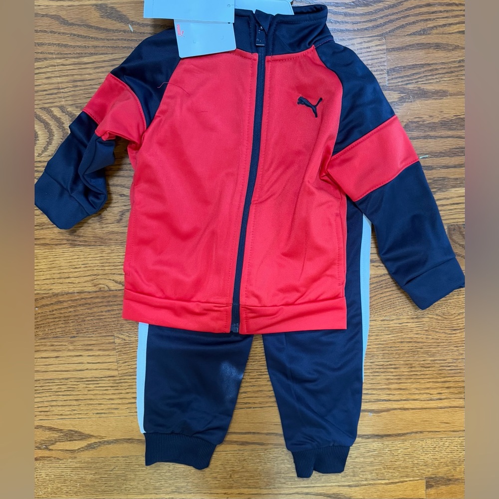 NIKE Kids 2 Piece Blue & Red Jogging Suit Pants Jacket  Size 24M  $40